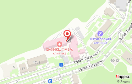 Клиника НИИ на бульваре Гагарина на карте