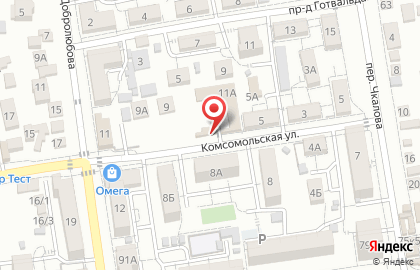 Шиномонтажная мастерская на Комсомольской на карте