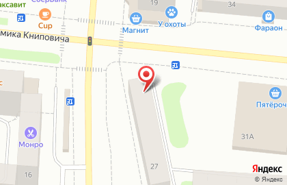 Зоомагазин Дискус на улице Академика Книповича на карте