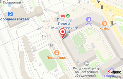 Федеральная розничная сеть магазинов быстрых покупок Попутка в Новосибирске на карте