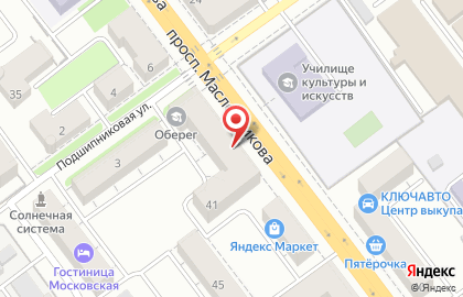 Служба доставки цветов Русский букет на проспекте Масленникова на карте