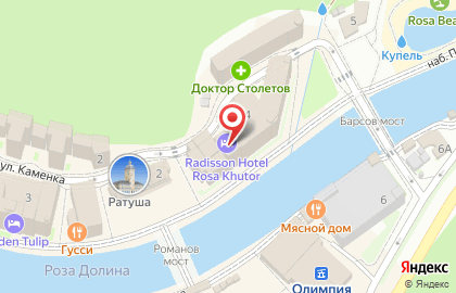 Отель Radisson Roza Khutor на карте