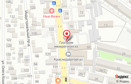 Компания Краснодаргоргаз на Индустриальной улице на карте