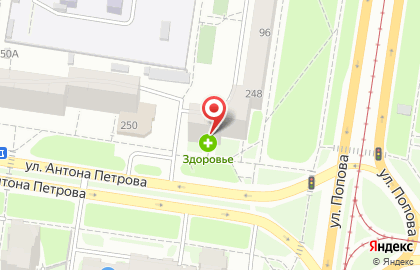 Аптека Здоровье на улице Попова, 96 на карте