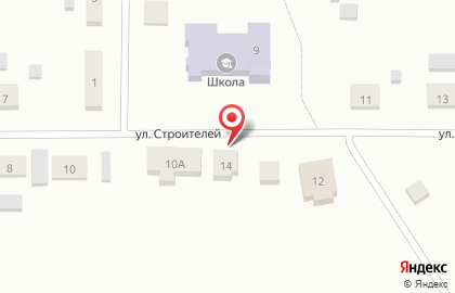 Продовольственный магазин Чайка в переулке Строителей на карте