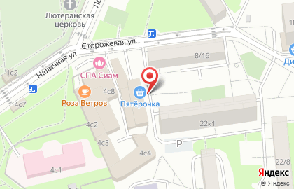 Супермаркет Пятёрочка в Москве на карте