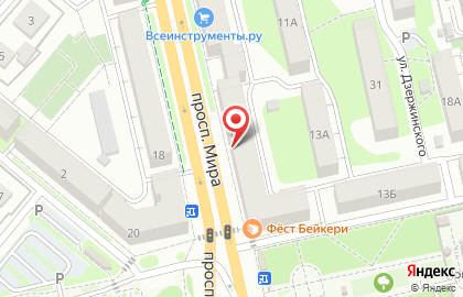 Универсам Пятёрочка на проспекте Мира на карте