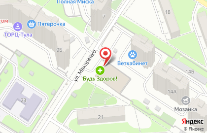 Супермаркет ДИКСИ на улице Макаренко на карте