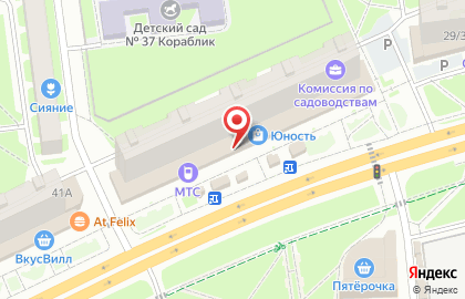 ТЦ Юность на Рижском проспекте на карте