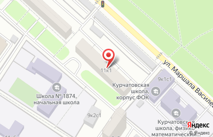 Огонек на улице Маршала Василевского на карте