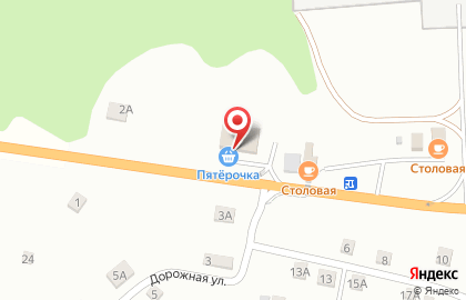 Универсам Пятёрочка на Дорожной улице на карте