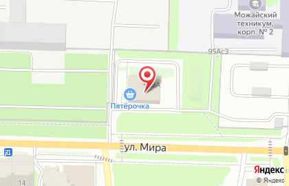 Супермаркет Пятёрочка, сеть супермаркетов на улице Мира на карте