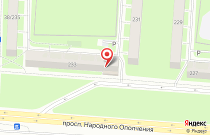 Универсам Вулкан на проспекте Народного Ополчения на карте