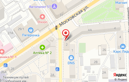 Супермаркет цифровой и бытовой техники DNS в Железнодорожном районе на карте