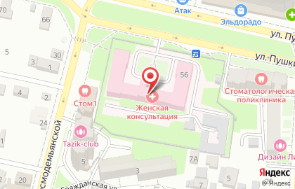 Стоматологический кабинет в Ленинском районе на карте