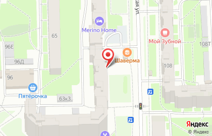 Супермаркет Магнит на Варшавской улице на карте