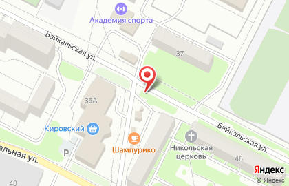 Киоск по продаже фруктов и овощей на Байкальской улице на карте