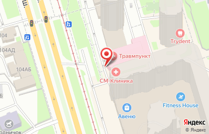 Аптека СМ-Клиника на проспекте Просвещения на карте
