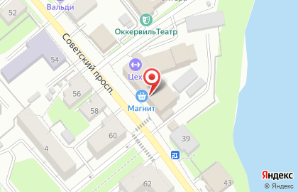 Супермаркет Магнит на Советском проспекте на карте
