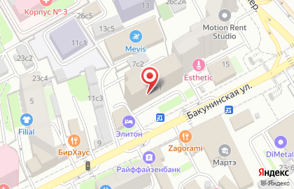 Компания Атомэнергопроект на Бакунинской улице на карте