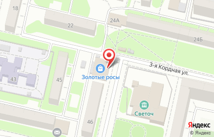 Пекарня Добрыня на 1-ой Шинной улице на карте