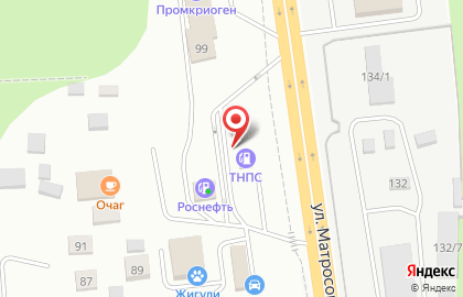 Роснефть АЗС на улице Матросова на карте