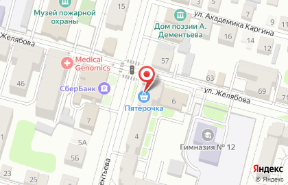 Супермаркет Пятёрочка на улице Андрея Дементьева на карте