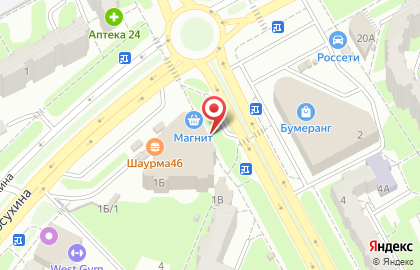 Киоск фастфудной продукции на проспекте Хрущёва на карте