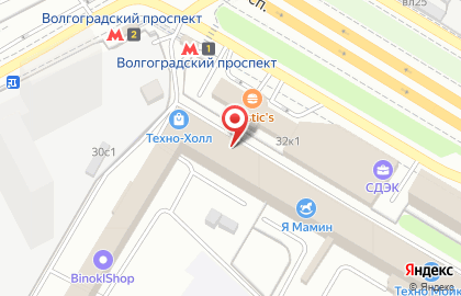 Ресторан Москвич на Волгоградском на карте