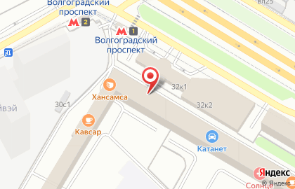 Ресторан Москвич на Волгоградском на карте