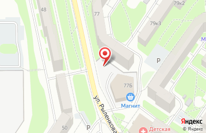 Щиты 3х6 от Север на улице Рыленкова на карте