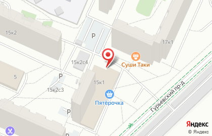 Магазин продуктов Надежда в Южном Орехово-Борисово на карте