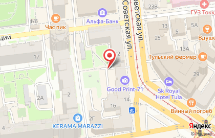 Subway на Советской улице на карте
