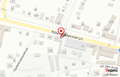 Магазин продуктов Теремок на Краснодарской улице на карте