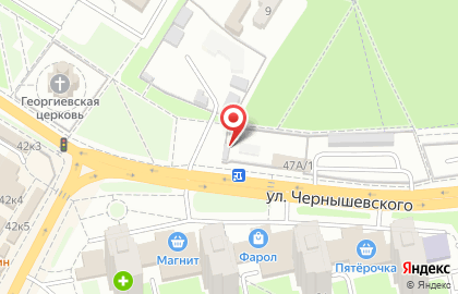 Шинный центр на улице Чернышевского на карте