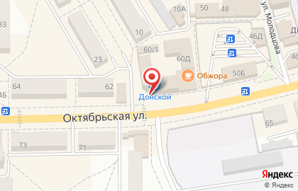 Киоск по продаже печатной продукции на Октябрьской улице на карте