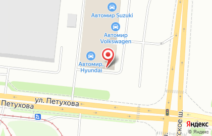 Дилерский центр Renault Автомир на улице Петухова на карте