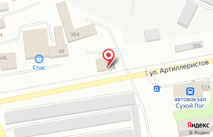 Автомойка на улице Артиллеристов на карте