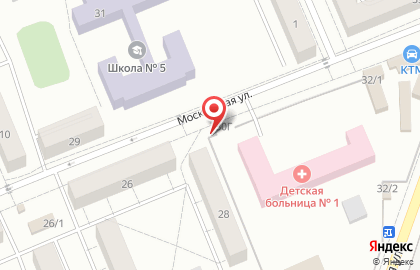 Продуктовый магазин Славянский на Московской улице на карте