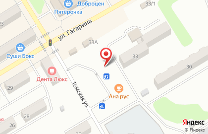 Киоск фастфудной продукции на улице Гагарина на карте