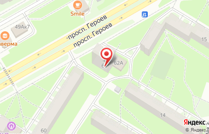 Белая Ладья на проспекте Героев на карте