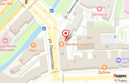 АКБ Пробизнесбанк на улице Лермонтова на карте