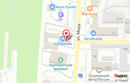 Торгово-сервисная компания АвтоБомба в Ленинском районе на карте