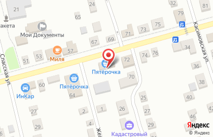 Супермаркет Пятёрочка в Рязани на карте