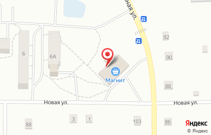Супермаркет Магнит на Новой улице на карте