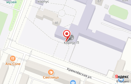 Марийский государственный университет на Кремлевской улице на карте