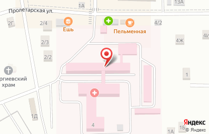 Адыгейская межрайонная больница им. К.М. Батмена на Пролетарской улице на карте