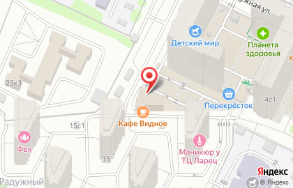 Перекресток в Видном на карте