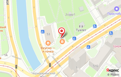 Кафе Еврик на набережной Чёрной речки на карте