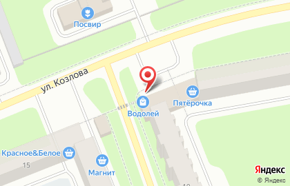 Универсам Пятёрочка на улице Козлова на карте